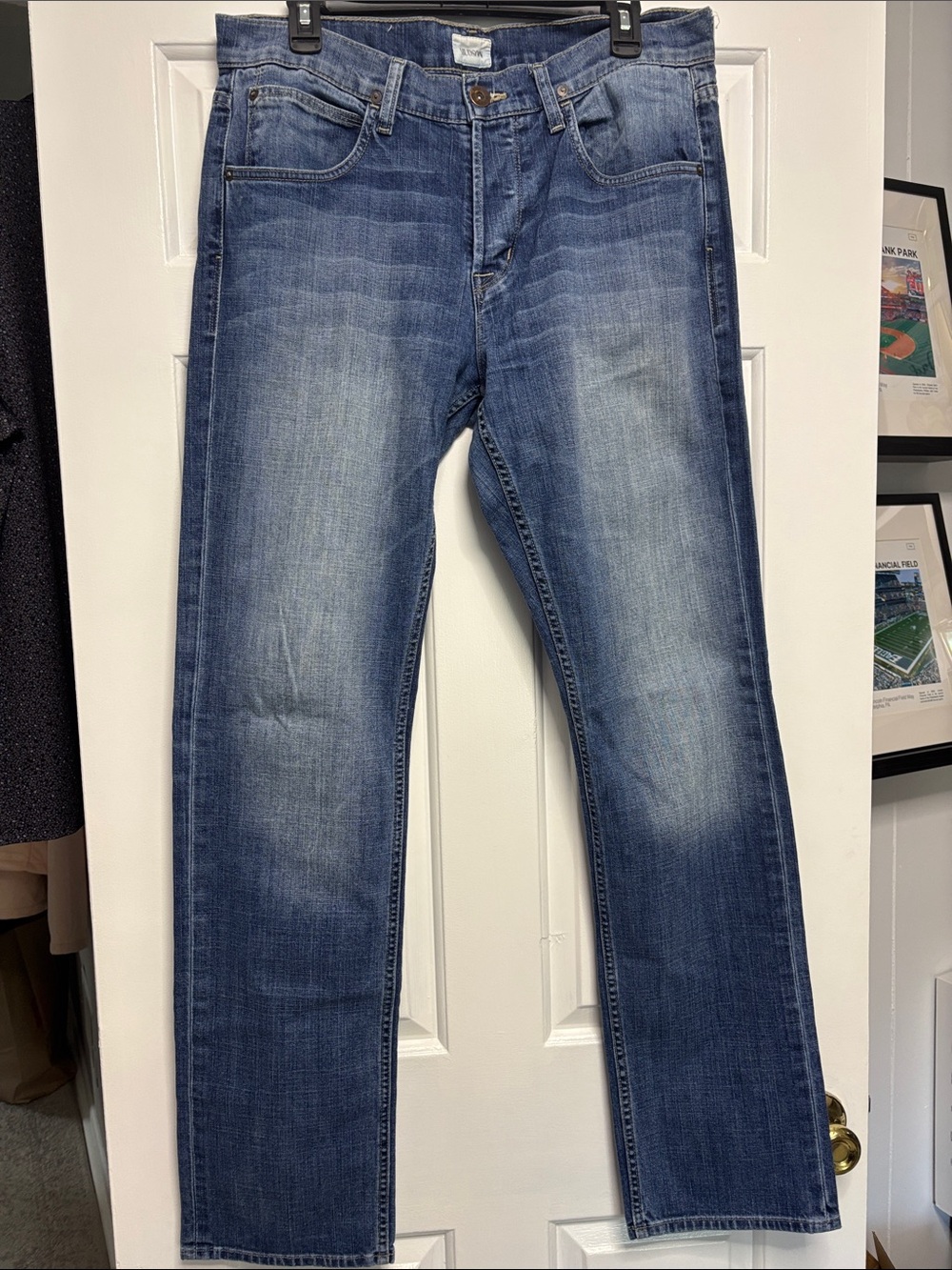 Hudson Byron Five Pocket Straight Men’s Jeans Size 34 Thunder Wash
